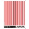 Dry Transfer Alphabet & Number Sets -- Stripes - Red 1/64, 1/32 & 1/16′, All Scales, Woodland Scenics 515