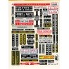 Downtown Business Sign Decals Set -- Over 60 Full Color Signs, N, Gold Medal Models 16031