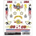 PineCar(R) Dry Transfer Decals -- Freedom Forever, All Scales, Woodland Scenics 4019