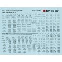 Railroad Decal Set -- GATC Airslide Data 2600, 3500 & 4160 Cu. Ft. (black), HO, Microscale Industries Inc 5021