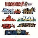 Mega Set Modern `Tagger` Graffiti Decals -- 1 pkg(8), N, Blair Line 1244
