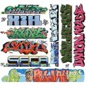 Mega Set Modern `Tagger` Graffiti Decals -- 11 pkg(9), N, Blair Line 1260