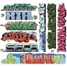 Mega Set Modern `Tagger` Graffiti Decals -- 11 pkg(9), N, Blair Line 1260