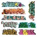 Mega Set Modern `Tagger` Graffiti Decals -- 5 pkg(8), N, Blair Line 1248