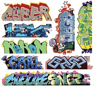 Mega Set Modern `Tagger` Graffiti Decals -- 12 pkg(8), N, Blair Line 1261