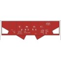 Railroad Decal Set -- Toledo and Ohio Central NYC USRA 2-Bay Hopper (Boxcar Red Car), N, Tichy Train Group 10277N