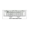 Railroad Decal Set -- Pennsylvania Railroad Class H-34C Covered Hopper, HO, Tichy Train Group 10016