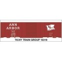 Railroad Decal Set -- Ann Arbor 40′ Steel Boxcar (Large Flag Logo), HO, Tichy Train Group 10319