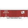 Railroad Decal Set -- Ann Arbor 40′ Steel Boxcar (Large Flag Logo), HO, Tichy Train Group 10319