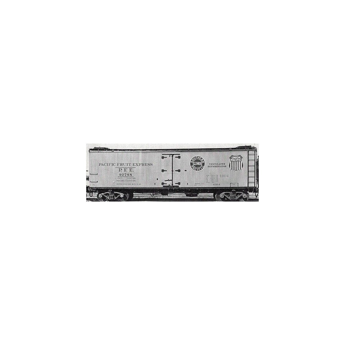 Railroad Decal Set -- Pacific Fruit Express R30-9 Reefer, N, Tichy Train Group 9024N