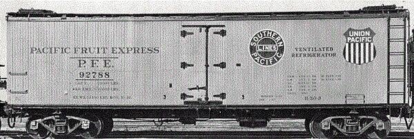 Railroad Decal Set -- Pacific Fruit Express R30-9 Reefer, N, Tichy Train Group 9024N