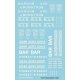 Railroad Decal Set -- Bangor & Aroostook Roadname Set (white), HO, Tichy Train Group 10425