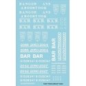 Railroad Decal Set -- Bangor & Aroostook Roadname Set (white), HO, Tichy Train Group 10425