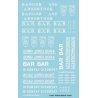 Railroad Decal Set -- Bangor & Aroostook Roadname Set (white), HO, Tichy Train Group 10425