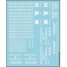 Railroad Decal Set -- Norfolk & Western Roadname Set (white), HO, Tichy Train Group 10428