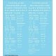 Railroad Decal Set -- Generic 36`, 40` and 50` Refrigerator Car - Reefer Data (white lettering, HO, Tichy Train Group 10386