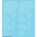 Railroad Decal Set -- Generic 36`, 40` and 50` Refrigerator Car - Reefer Data (white lettering, HO, Tichy Train Group 10386