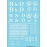 Railroad Decal Set -- Baltimore & Ohio Roadname Set (white), HO, Tichy Train Group 10421