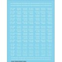 Railroad Decal Set -- Load Limit and Light Weight (LD LMT and LT WT) Data (white lettering), HO, Tichy Train Group 10383