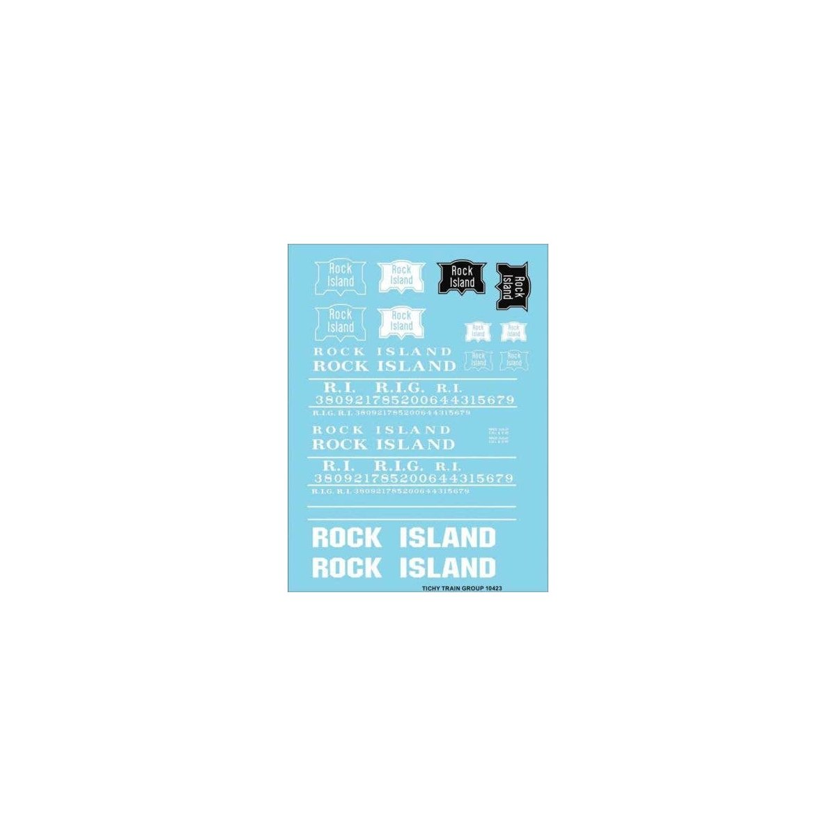 Railroad Decal Set -- Rock Island Roadname Set (white), N, Tichy Train Group 10423N