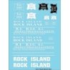 Railroad Decal Set -- Rock Island Roadname Set (white), N, Tichy Train Group 10423N