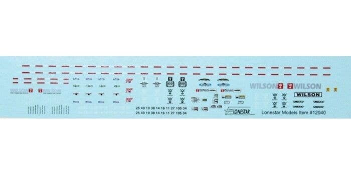 Decal Set -- Trailmobile 40′ Flatbed Trailers, HO, Lonestar Models 12041