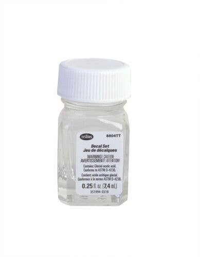 Finished-Product Decal System -- Setting Solution - 1/4oz 7.4mL - Bottle, All Scales, Testor Corp 8804