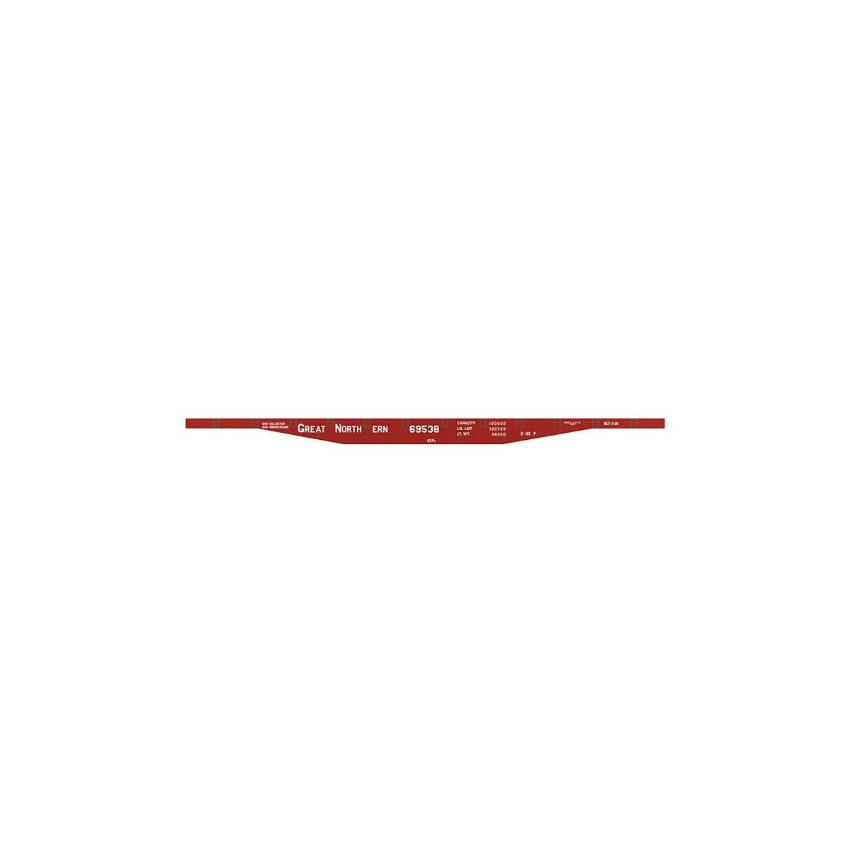 Railroad Decal Set 6-Pack -- Great Northern 43′ 69500 Series Flatcar, N, Tichy Train Group 10007N6
