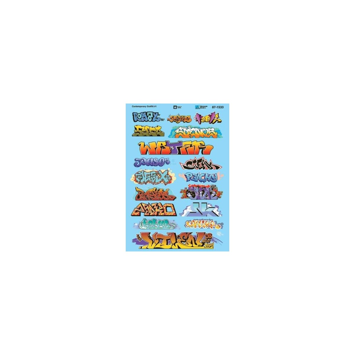 Graffiti Decal Set -- Contemporary (Set 1), N, Microscale Industries Inc 601533
