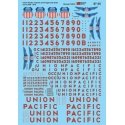 Union Pacific - UP -- Diesel & Turbine Locomotives (gray, yellow) 1960-1980, HO, Microscale Industries Inc 8735