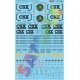 Railroad Decal Set -- CSX Trinity Covered Hoppers (Replaces 460-4212), HO, Microscale Industries Inc 871504
