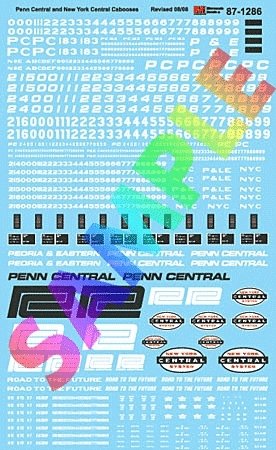 Penn Central - PC, New York Central - NYC -- Transfer & Bay Window Cabooses, 1975-198, HO, Microscale Industries Inc 871286