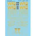 Railroad Decal Set -- Western Pacific, Missouri-Kansas-Texas, Missouri Pacific 60′ Insu, N, Microscale Industries Inc 60871