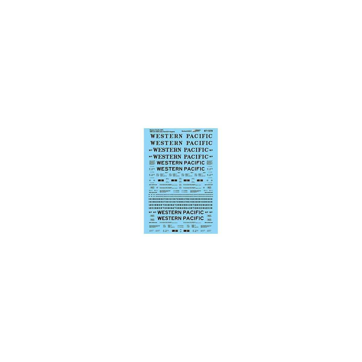 Western Pacific - WP -- 4600- & 4650-Cubic Foot ACF Hoppers, N, Microscale Industries Inc 601379