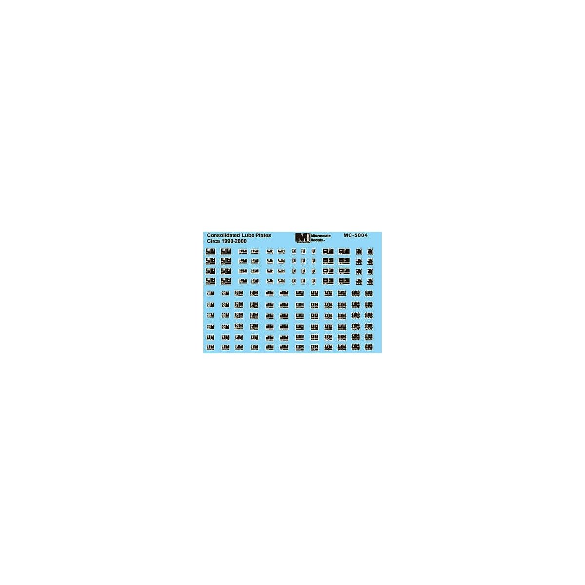 Consolidated Lube Plates -- 1990-2000, HO, Microscale Industries Inc 5004