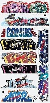 Mega Set Modern Tagger Graffiti Decals -- 13 pkg(10), N, Blair Line 1262
