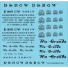 Railroad Decal Set -- Denver & Rio Grande Western Roadname Set (black), HO, Tichy Train Group 10408