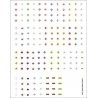 Railroad Decal Set -- Hazardous Materials Placards (170 Placards), N, Tichy Train Group 10259N