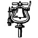 Steam Engine Bell w/Bracket (Brass Casting) -- Air Ringer w/Top Anti-Rotation Bar, HO, Cal Scale 328