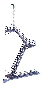 Modern Fire Escape -- Kit, HO, Walthers Cornerstone 3736