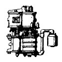Steam Loco Air Compressor (Brass Casting) -- Westinghouse Cross Compound, HO, Cal Scale 240