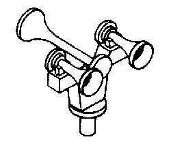 Nathan Diesel Air Horn (Brass Casting) -- 3-Chime P3, HO, Cal Scale 420