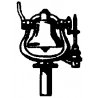 Steam Engine Bell w/Bracket (Brass Casting) -- Air Ringer Type, HO, Cal Scale 285