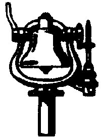 Steam Engine Bell w/Bracket (Brass Casting) -- Air Ringer Type, HO, Cal Scale 285