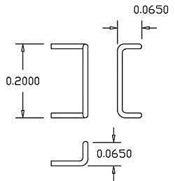 Grab Irons (.012′ Wire) -- Drop Style pkg(20), HO, Cal Scale 509