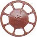 Modern Brake Wheels pkg(8) -- Red Oxide, HO, Kadee Quality Products 2035