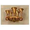 Air Horns (Unpainted Brass Casting) -- Leslie S-5T 5-Chime All Forward, HO, Cal Scale 566