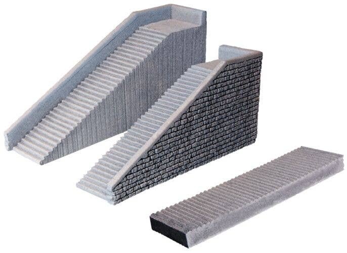 Stair Set -- 1 Each Left, Right & Straight, HO, Noch Gmbh & Co 58303