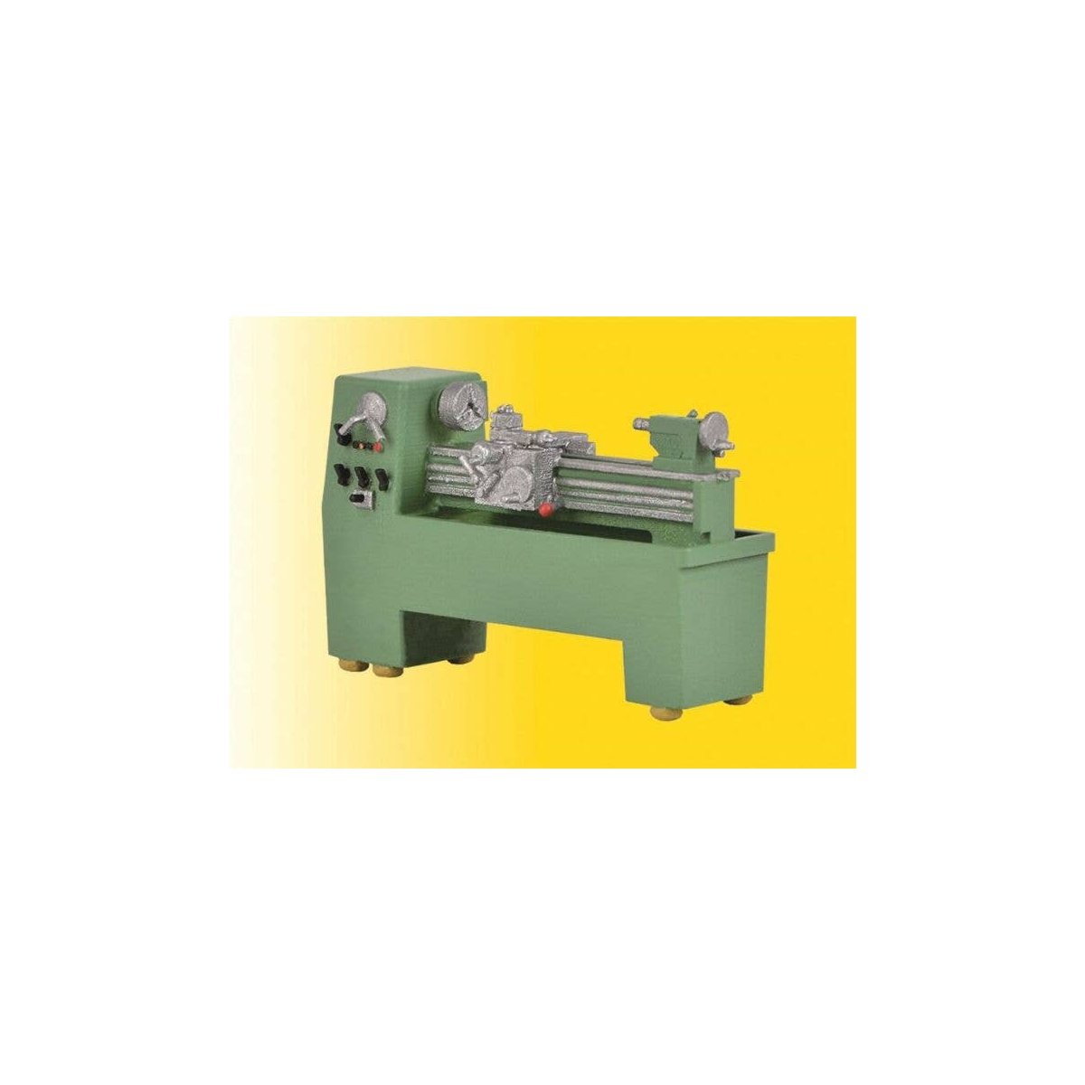 Lathe - Assembled & Decorated -- Green, HO, Kibri 38672