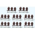 Modern Modular Seating -- 3-Seat Units pkg(8), HO, Preiser Kg 17215